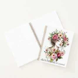 Kladboek voor Kunst Journal Vrouwen met Rozensling Notitieboek