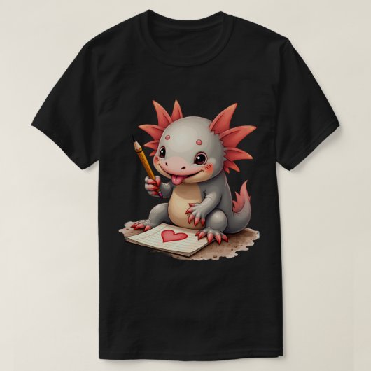 Kladderende Axolotl T-shirt (Design voorkant)