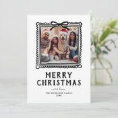 Kladfoto Frame Kerstmis Feestdagenkaart (Staand voorkant)