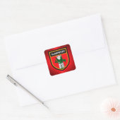 Klagenfurt Flag Vierkante Sticker (Envelop)