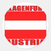 Klagenfurt, Oostenrijk Ronde Sticker (Voorkant)