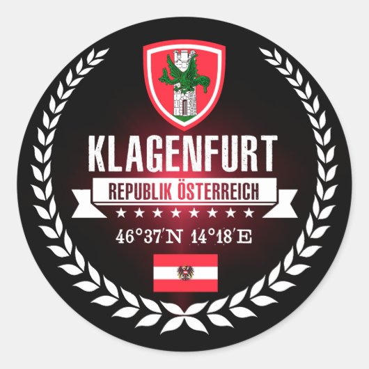 Klagenfurt Ronde Sticker (Voorkant)
