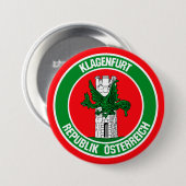 Klagenfurt Round Emblem Ronde Button 7,6 Cm (Voorkant /achterkant)