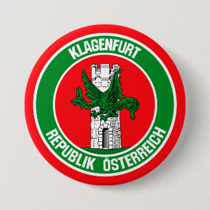Klagenfurt Round Emblem Ronde Button 7,6 Cm