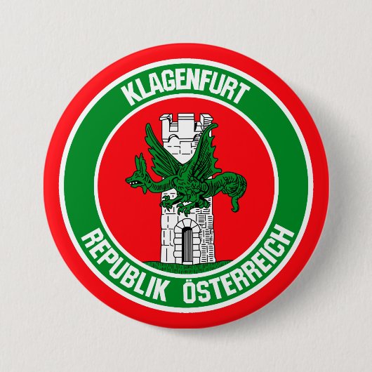 Klagenfurt Round Emblem Ronde Button 7,6 Cm (Voorkant)