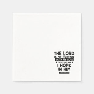 Klagzangen 3:24 De Heere is Mijn Deel Quotes Servet