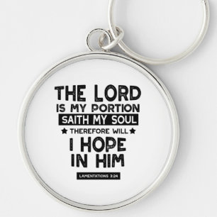 Klagzangen 3:24 De HEERE is Mijn Portie Quotes Sleutelhanger