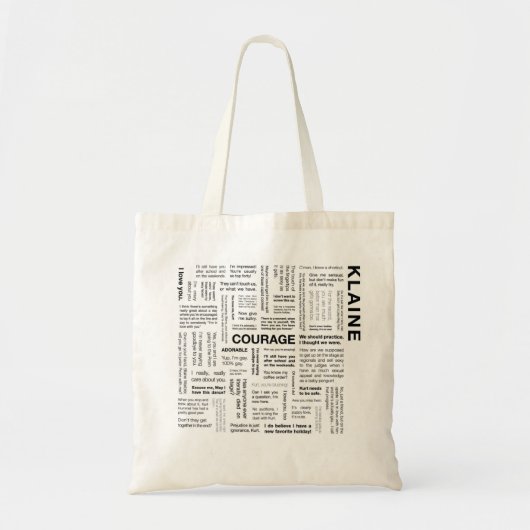 Klaine Quotes Tote Bag (Voorkant)