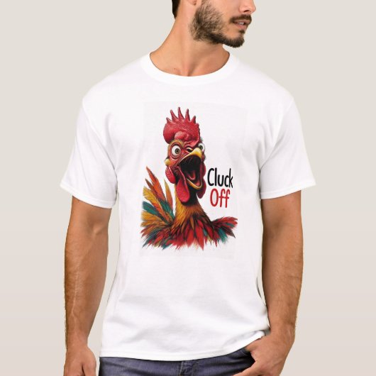 Klak Af! Sarcastische Grappige Haan Heren T-shirt (Voorkant)