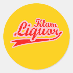 Klam drank ronde sticker