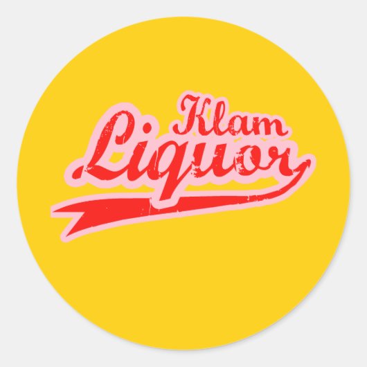 Klam drank ronde sticker (Voorkant)
