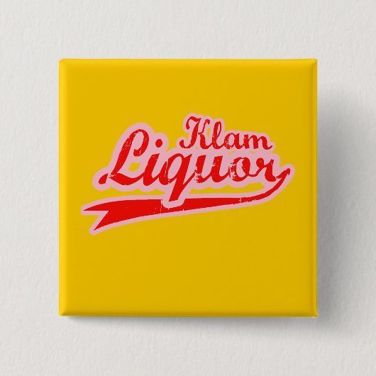 Klam drank vierkante button 5,1 cm (Voorkant)