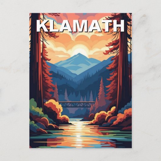 Klamath Californië Reizen Briefkaart (Voorkant)