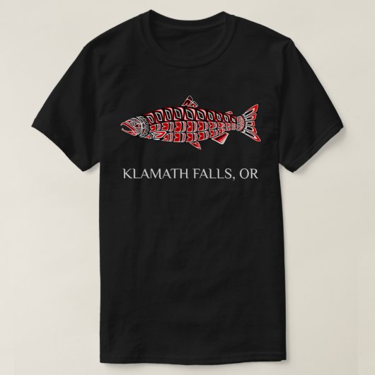 Klamath Herfsten Oregon Coho Salmon Native America T-shirt (Design voorkant)