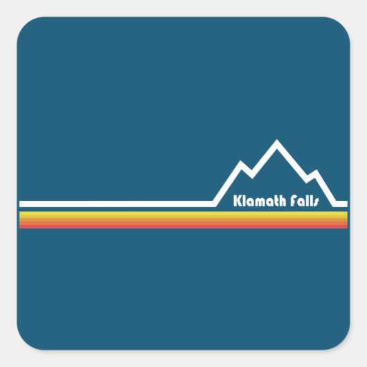 Klamath Herfsten Oregon Vierkante Sticker (Voorkant)