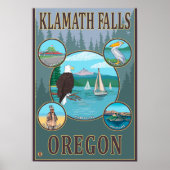 Klamath-Herfsten, OregonScene Travel Poster (Voorkant)