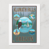 Klamath-Herfsten, OregonScene Travel Poster Briefkaart (Voorkant)