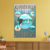 Klamath-Herfsten, OregonScene Travel Poster Canvas Afdruk (Insitu (Woonkamer))