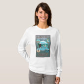Klamath-Herfsten, OregonScene Travel Poster T-shirt (Voorkant volledig)