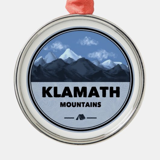 Klamath Mountains California Oregon Camping Metalen Ornament (Voorkant)