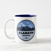 Klamath Mountains California Oregon Camping Tweekleurige Koffiemok (Links)