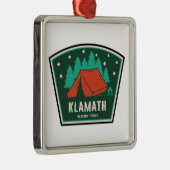 Klamath National Forest Camping Metalen Ornament (Rechts)