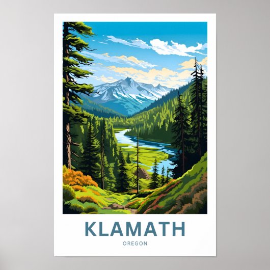 Klamath Oregon Reisprint Poster (Voorkant)