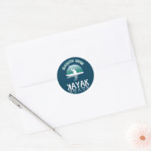 Klamath River California - Kayak Ronde Sticker (Envelop)
