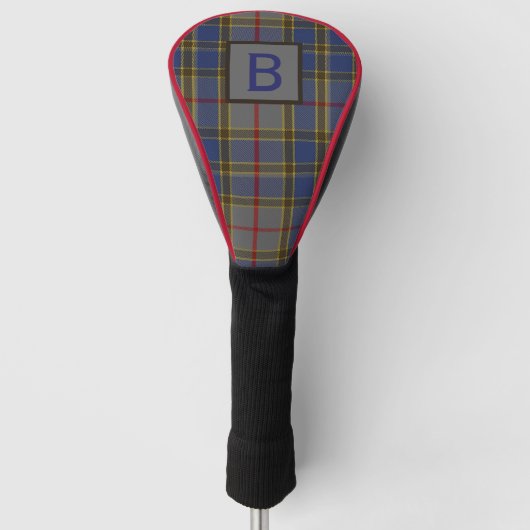 Klan Balfour Plaid Monogram Golfheadcover (Voorkant)