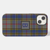 Klan Balfour Plaid Monogram   iPhone Hoesje (Achterkant horizontaal)