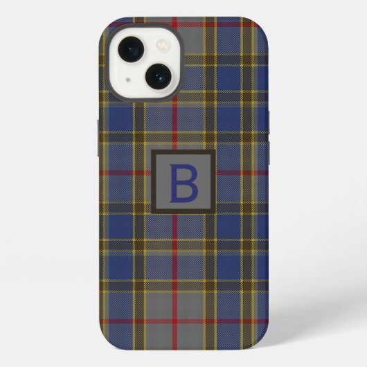 Klan Balfour Plaid Monogram   iPhone Hoesje (Achterkant)