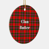 Klan Butter Check Tartan Keramisch Ornament (Rechts)