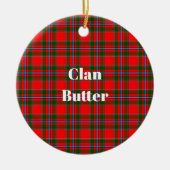Klan Butter Check Tartan Keramisch Ornament (Voorkant)