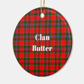 Klan Butter Check Tartan Keramisch Ornament (Links)
