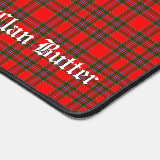 Klan Butter Tartan en aangepaste tekst Bureaumat (Hoek)