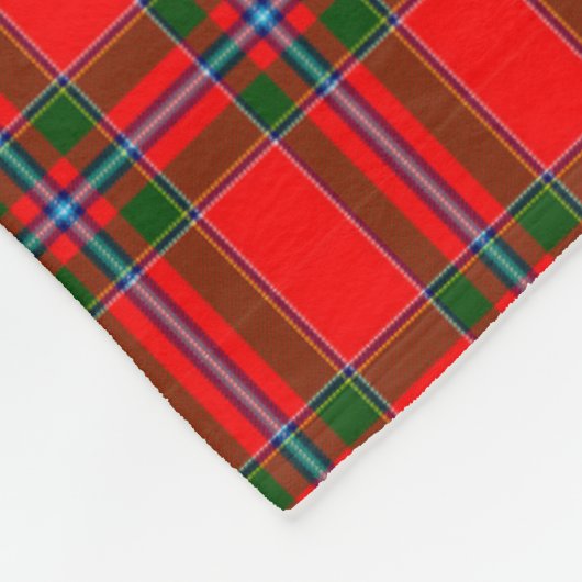 Klan Butter Tartan en aangepaste tekst Fleece Deken (Hoek)