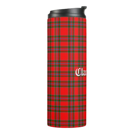 Klan Butter Tartan en aangepaste tekst Thermosbeker (Gedraaid links)