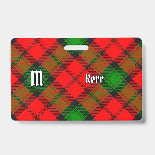 Klan Kerr Tartan Badge (Voorzijde)