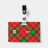Klan Kerr Tartan Badge (Voorzijde met clip)