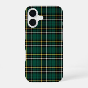 Klan MacAlpine tartan groen en zwart geruit iPhone 16 Hoesje
