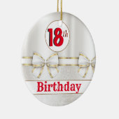 KLANT 18e verjaardag Keramisch Ornament (Rechts)