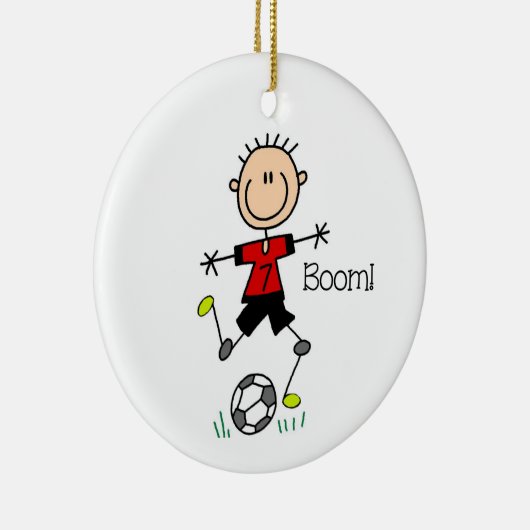 Klant Aanvraag Boy Soccer Player Ornament (Rechts)