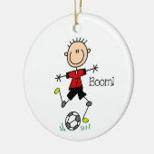Klant Aanvraag Boy Soccer Player Ornament (Links)