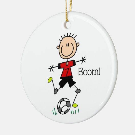 Klant Aanvraag Boy Soccer Player Ornament (Links)