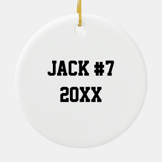 Klant Aanvraag Boy Soccer Player Ornament (Achterkant)