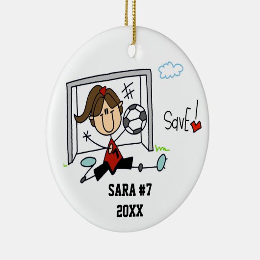 Klant Aanvraag Meisje Voetballer Ornament (Rechts)