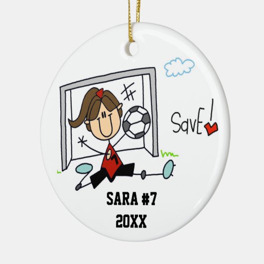 Klant Aanvraag Meisje Voetballer Ornament (Links)