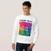 Klant Afbeelding Foto Logo Front Print Mannen Trui (Voorkant volledig)