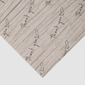 Klant bedankt Harten op Hout Tissuepapier (Detail)