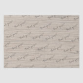 Klant bedankt Harten op Hout Tissuepapier (Voorkant)